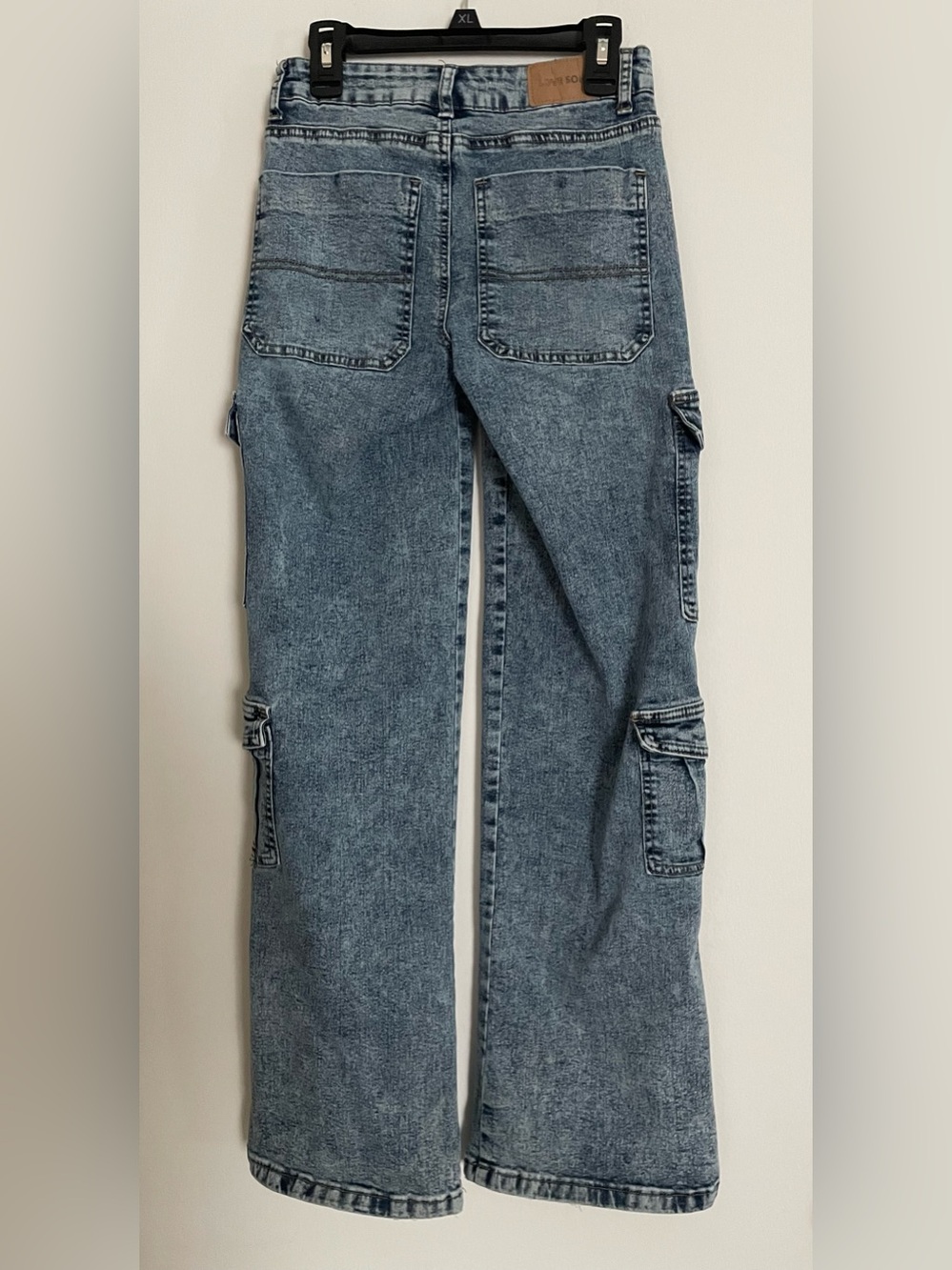 Love SoHo Women’s Cargo Denim Pants in Washed Blue size 0 - Picture 2 of 5